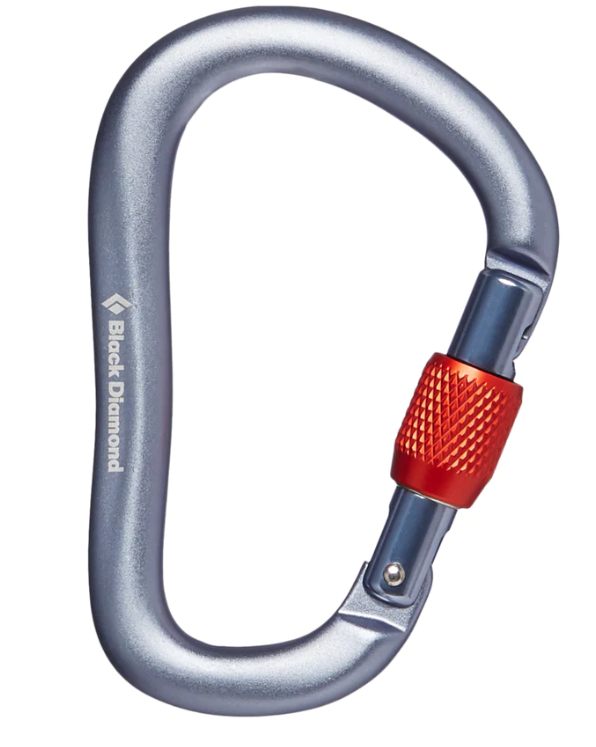 Black Diamond Rocklock Screwgate Carabiner - Grey - - Mansfield Hunting & Fishing - Products to prepare for Corona Virus