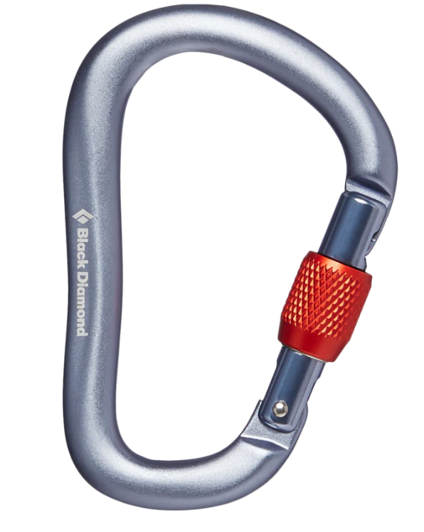 Black Diamond Rocklock Screwgate Carabiner - Grey -  - Mansfield Hunting & Fishing - Products to prepare for Corona Virus