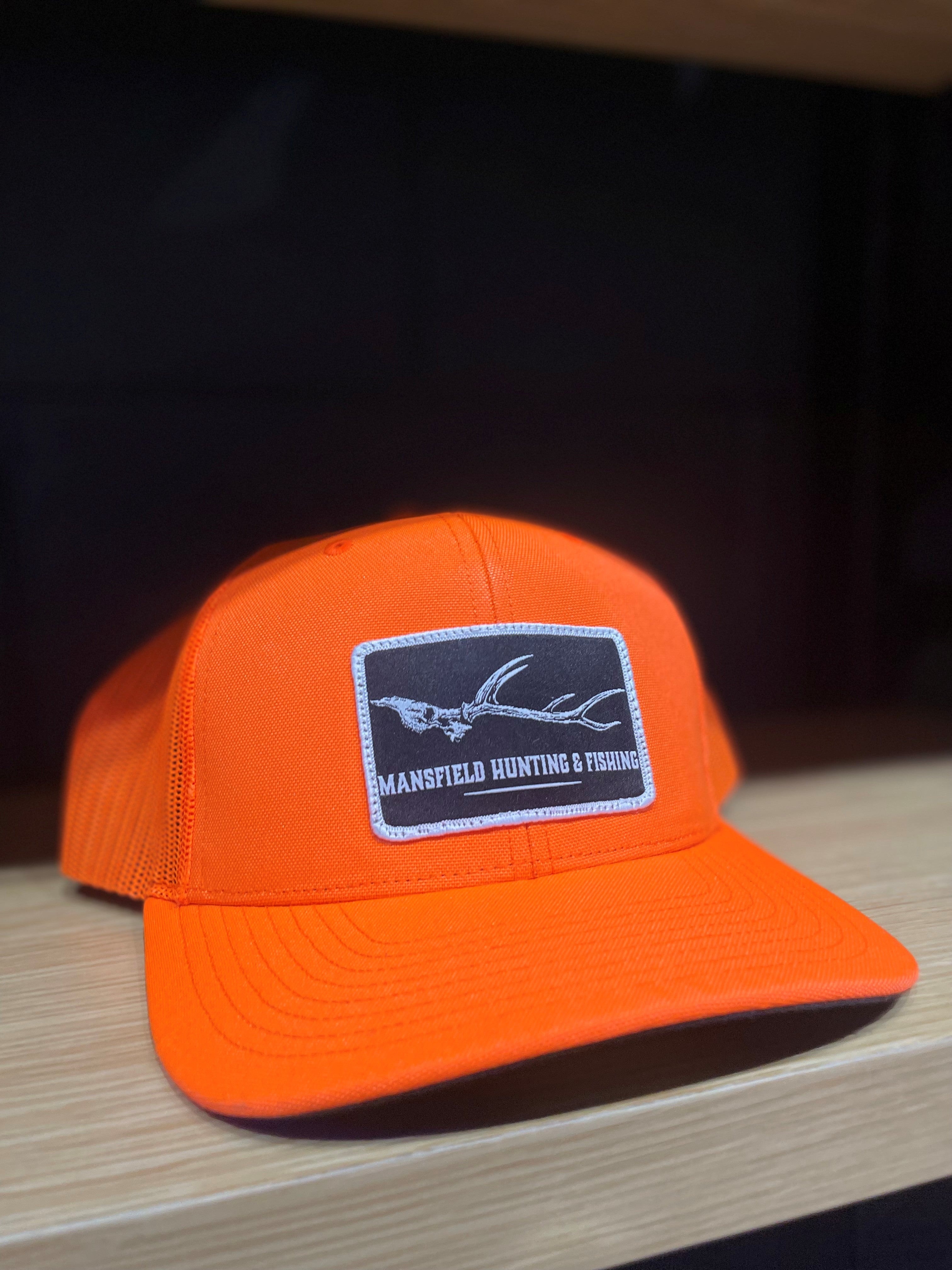 MHF Euroskull Trucker Cap - Blaze Orange - - Mansfield Hunting & Fishing - Products to prepare for Corona Virus