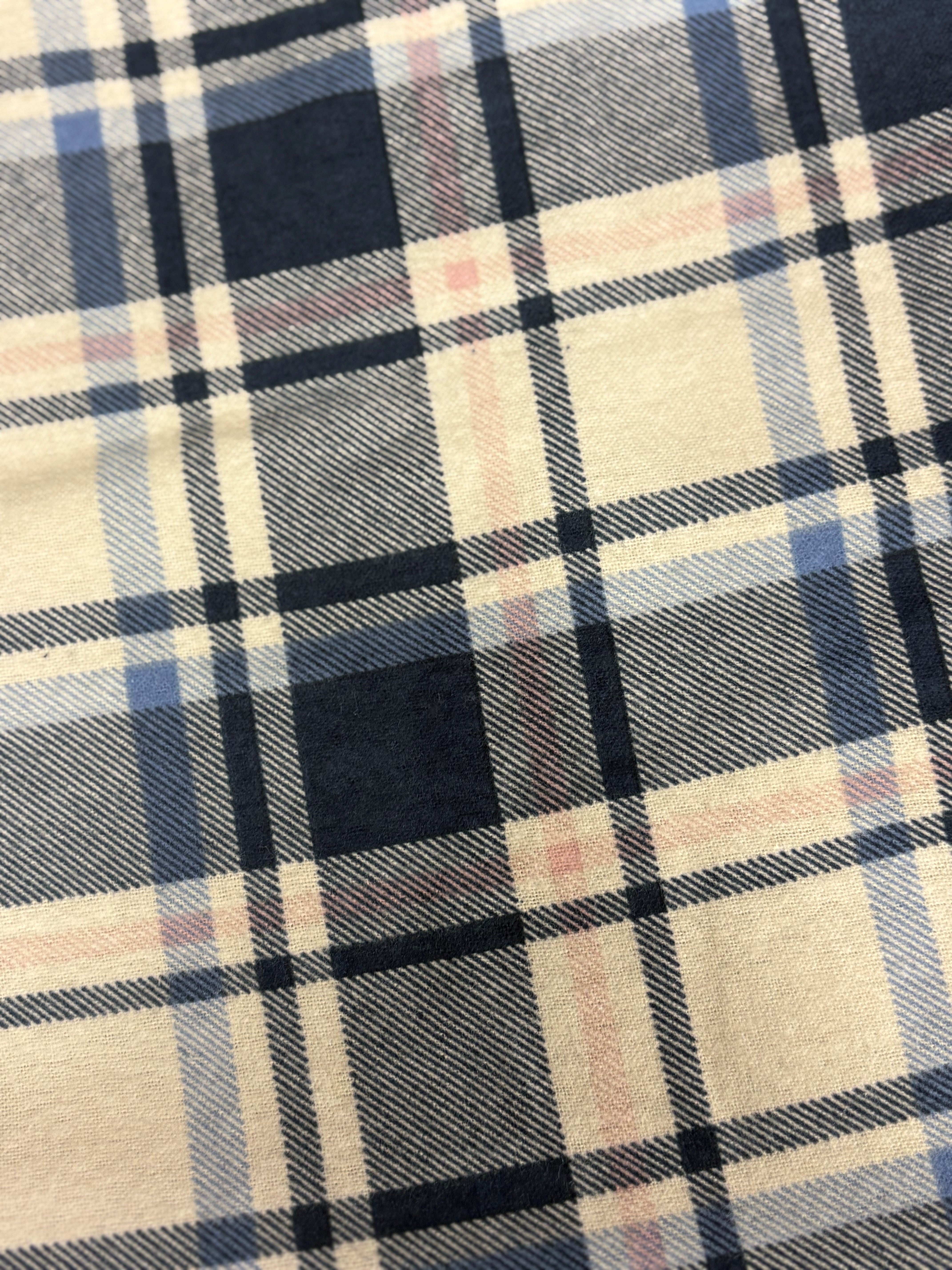 Swanndri Kids Flannelette Half Button - Biscuit Navy - 4 / Biscuit Navy - Mansfield Hunting & Fishing - Products to prepare for Corona Virus