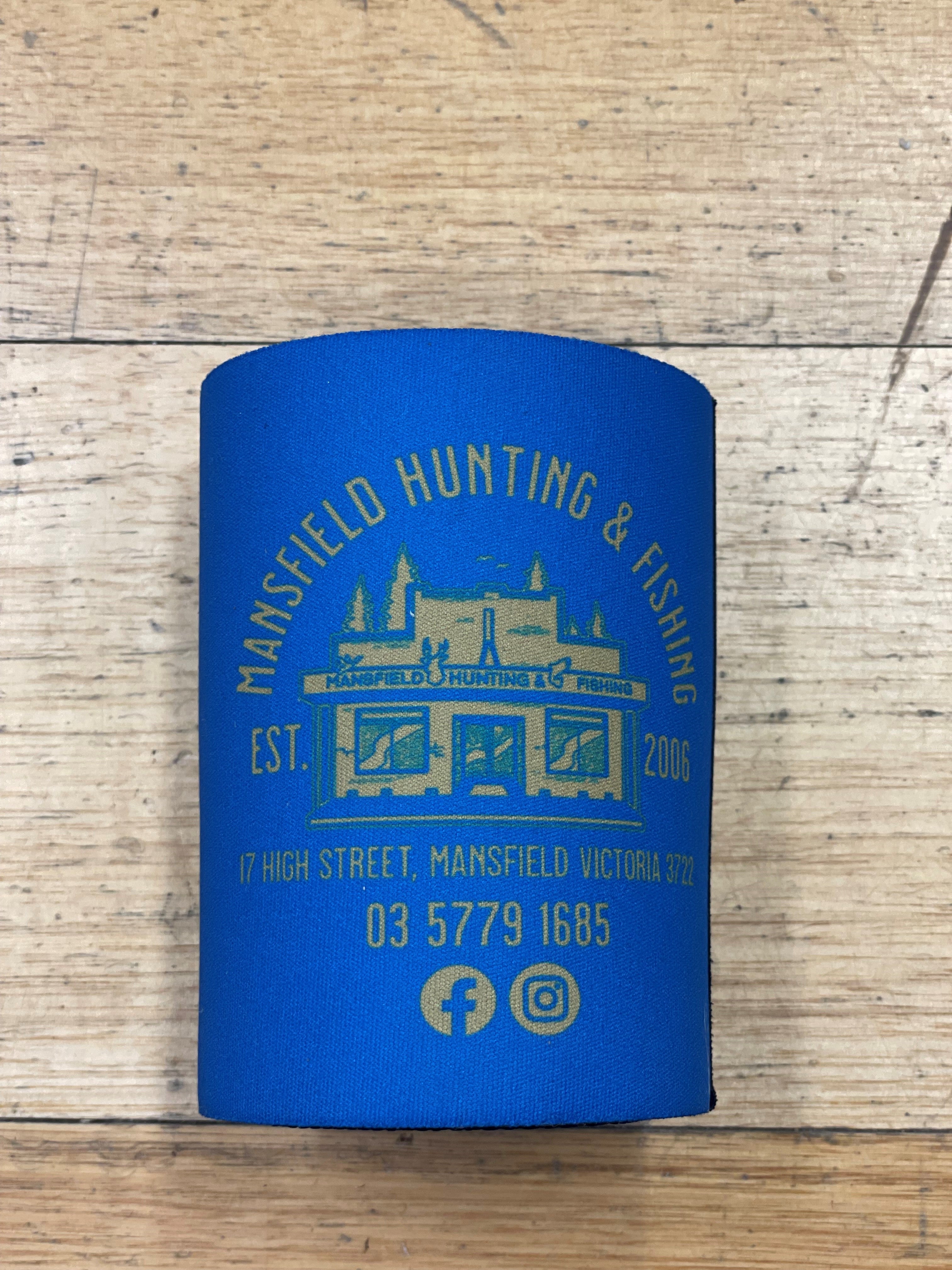 MHF Shop Front Stubby Holder - Various Colours - BLUE - Mansfield Hunting & Fishing - Products to prepare for Corona Virus