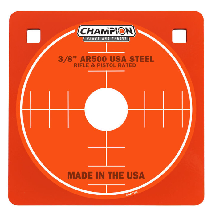 Champion AR500 Centrefire Rifle Steel Target 3/8" - - Mansfield Hunting & Fishing - Products to prepare for Corona Virus