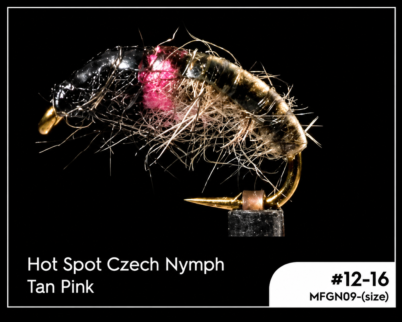 Manic Hot Spot Czech Nymph - Tan Pink - Size 14 - Mansfield Hunting & Fishing - Products to prepare for Corona Virus
