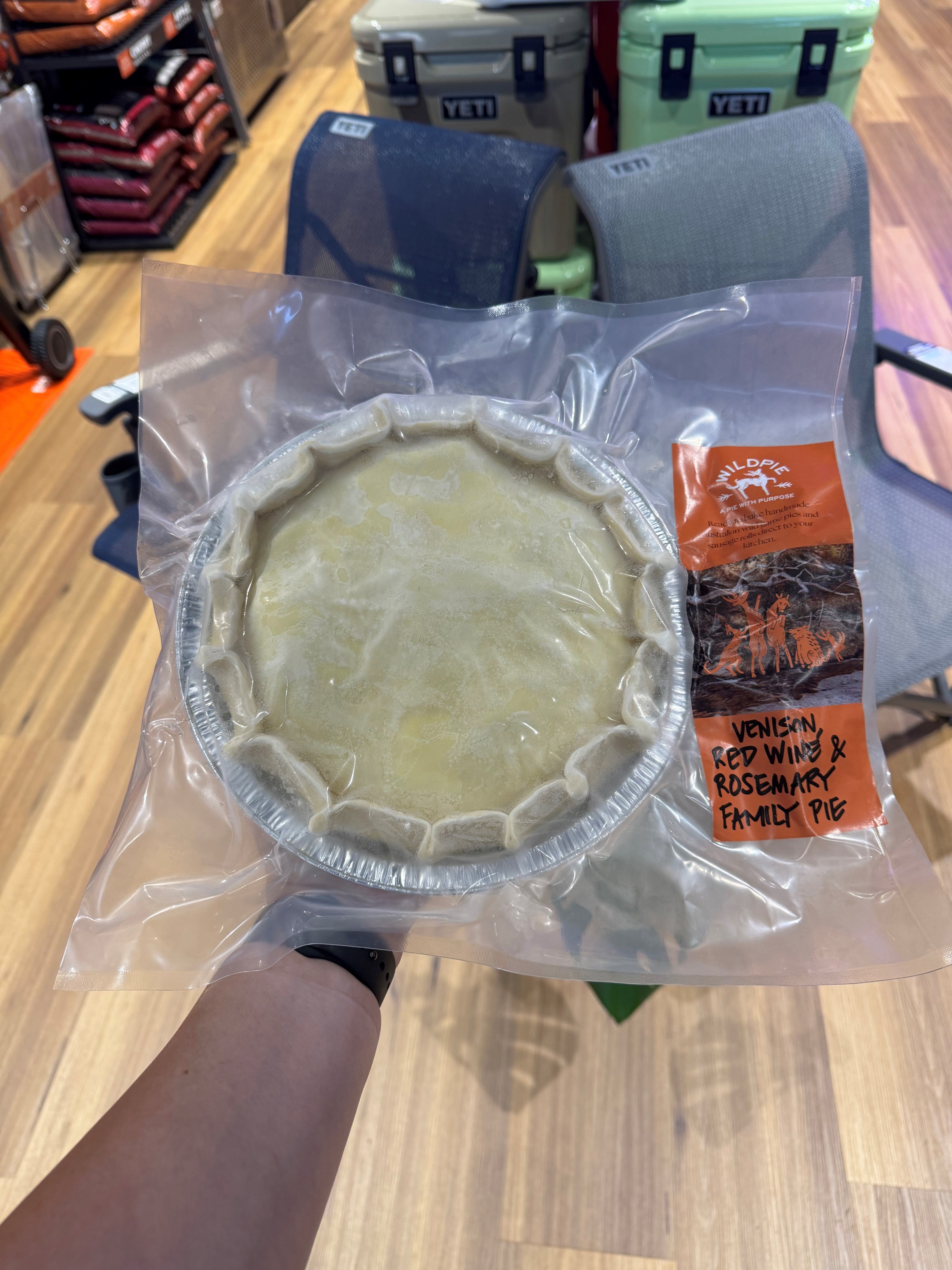 Wildpie - Venison Red Wine & Rosemary Family Pie - - Mansfield Hunting & Fishing - Products to prepare for Corona Virus