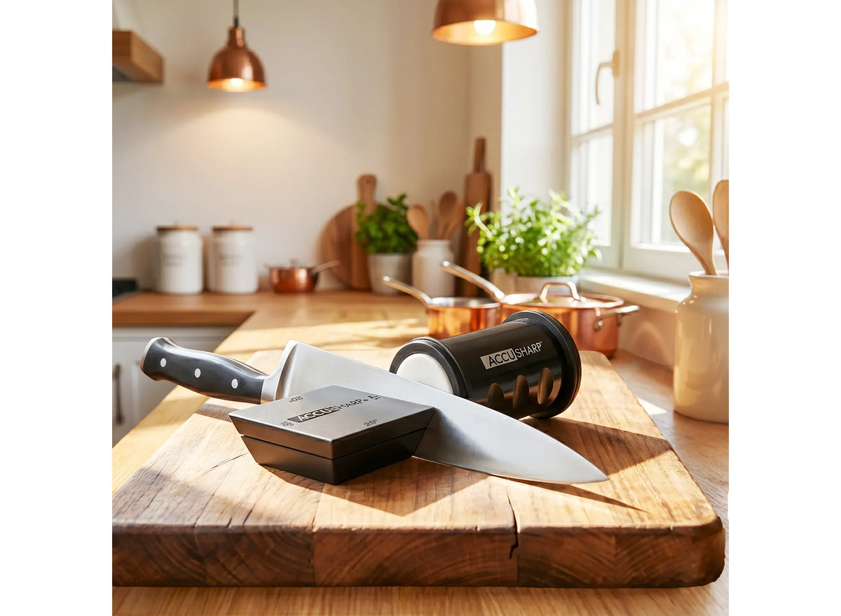 Accusharp Rolling Stone Knife Sharpener - 2 stone - - Mansfield Hunting & Fishing - Products to prepare for Corona Virus