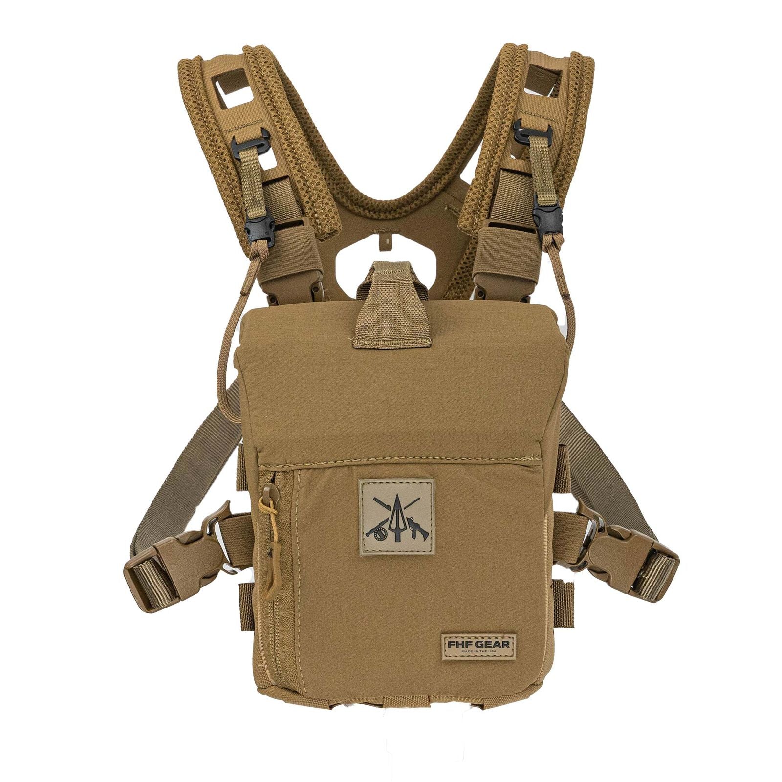 FHF Gear FOB Bino Harness - LARGE / COYOTE BROWN - Mansfield Hunting & Fishing - Products to prepare for Corona Virus