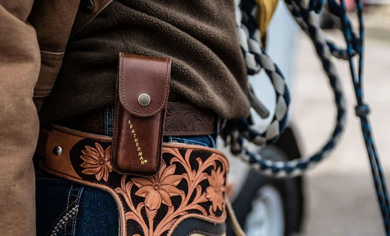 Leatherman Sheath Heritage Brown Large - - Mansfield Hunting & Fishing - Products to prepare for Corona Virus