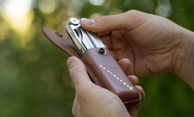 Leatherman Sheath Heritage Brown Medium/Peg - - Mansfield Hunting & Fishing - Products to prepare for Corona Virus