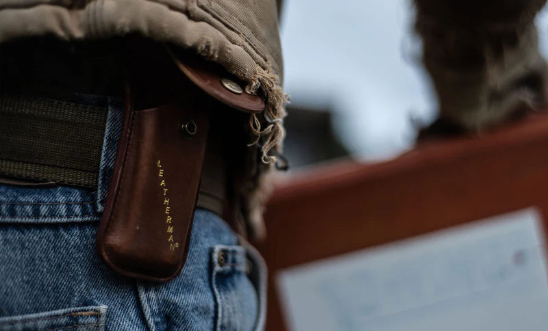 Leatherman Sheath Heritage Brown Medium/Peg - - Mansfield Hunting & Fishing - Products to prepare for Corona Virus
