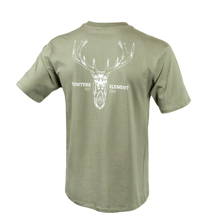 Hunters Element Alpha Stag Tee - Sage - S / SAGE - Mansfield Hunting & Fishing - Products to prepare for Corona Virus