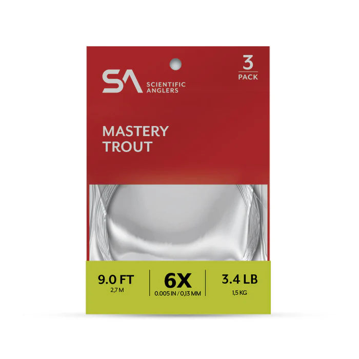 Scientific Angler Mastery Trout Leader 9ft - 3X - Mansfield Hunting & Fishing - Products to prepare for Corona Virus