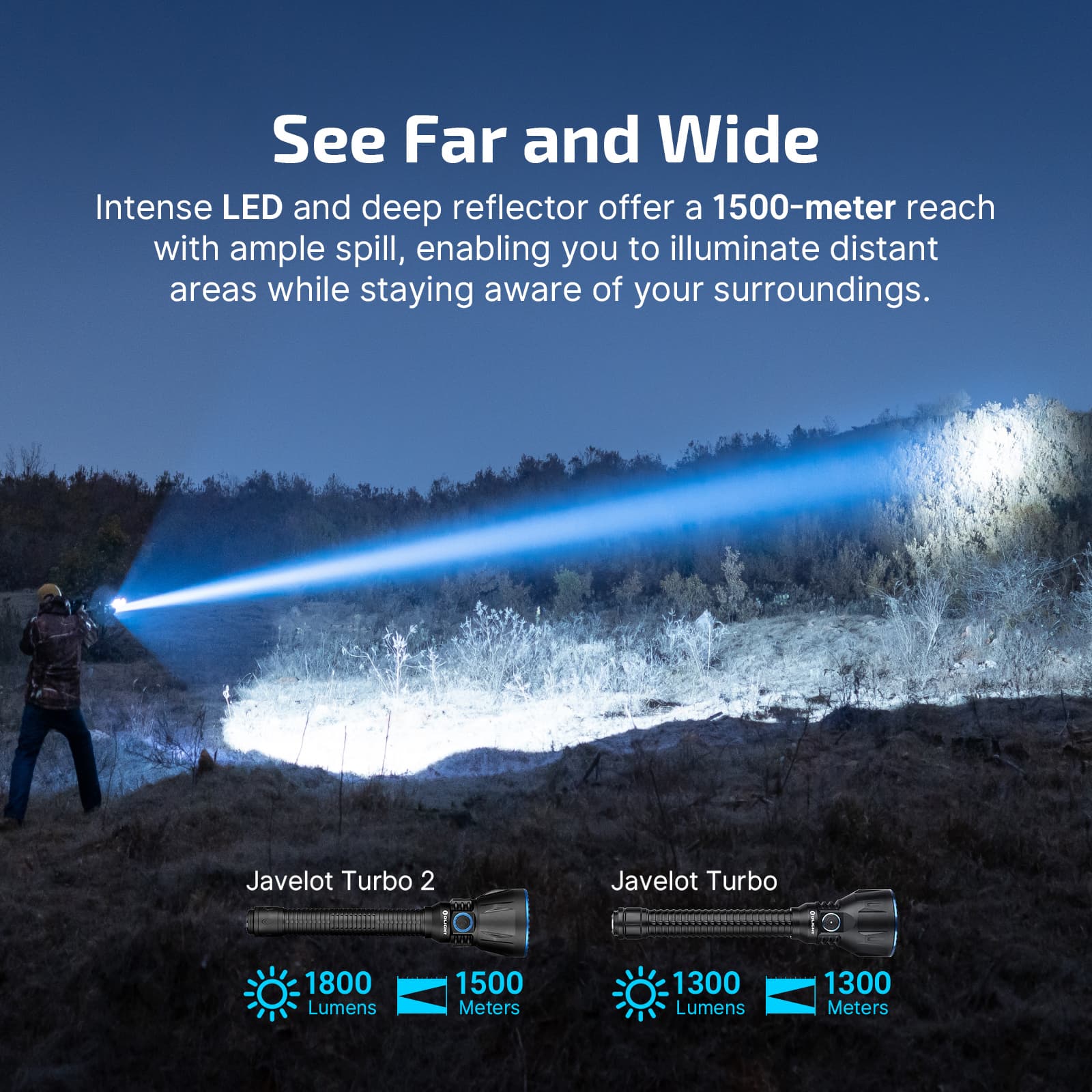 Olight Javelot Turbo 2 Powerful Hunting Torch Kit - - Mansfield Hunting & Fishing - Products to prepare for Corona Virus