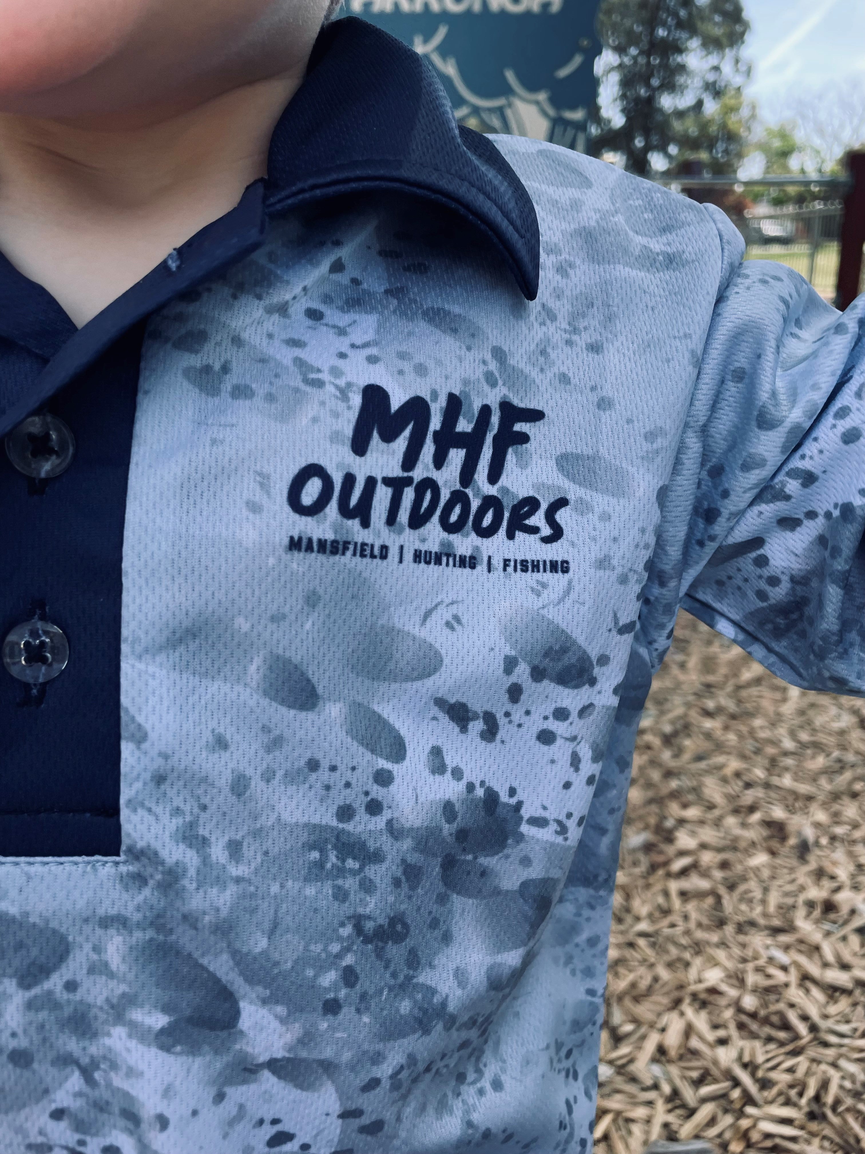 MHF Outdoors Kids Fishing Shirt UV 50+ - Blue - - Mansfield Hunting & Fishing - Products to prepare for Corona Virus