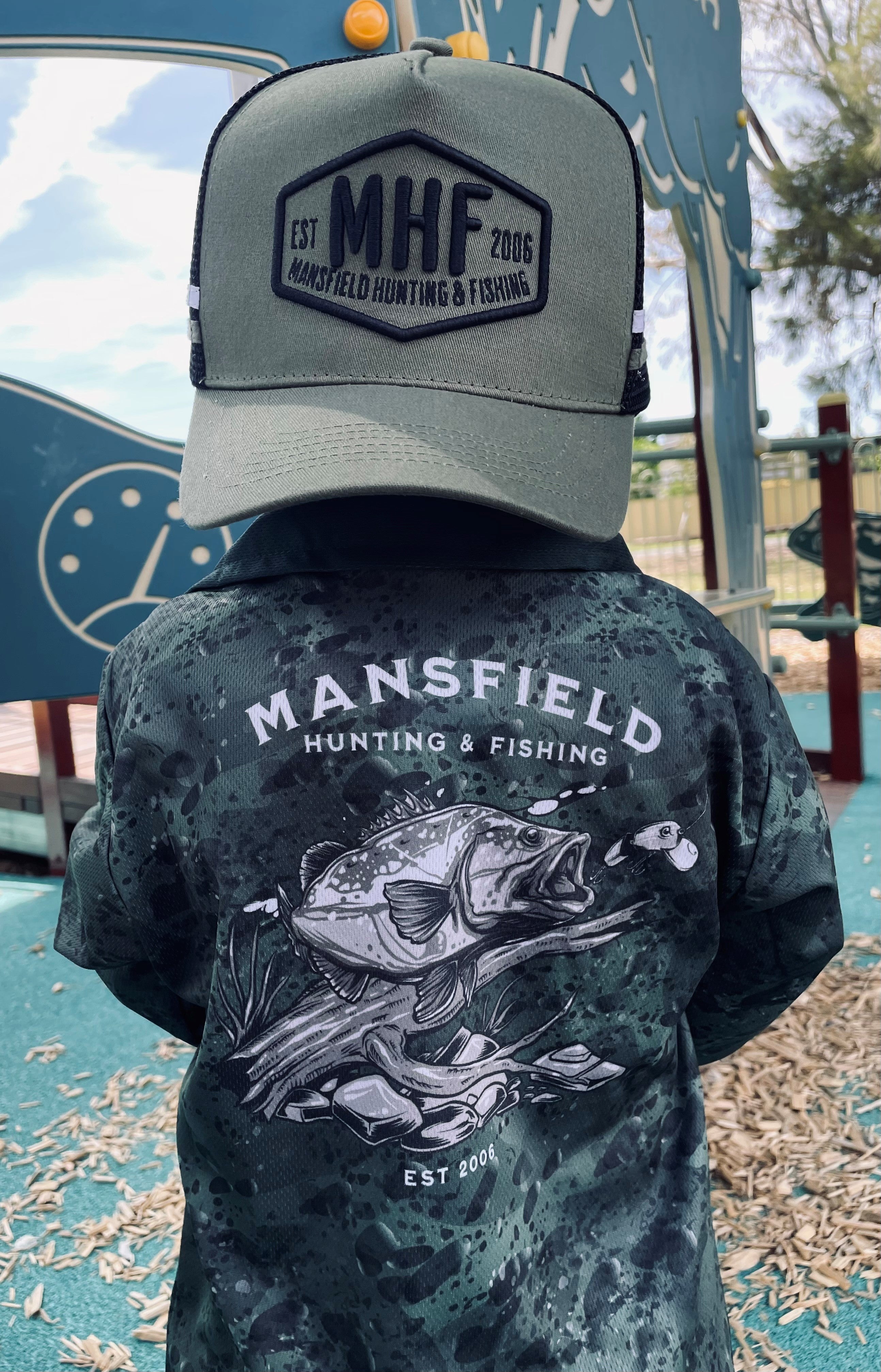MHF Outdoors Kids Fishing Shirt UV 50+ - Green - 2 / GREEN - Mansfield Hunting & Fishing - Products to prepare for Corona Virus
