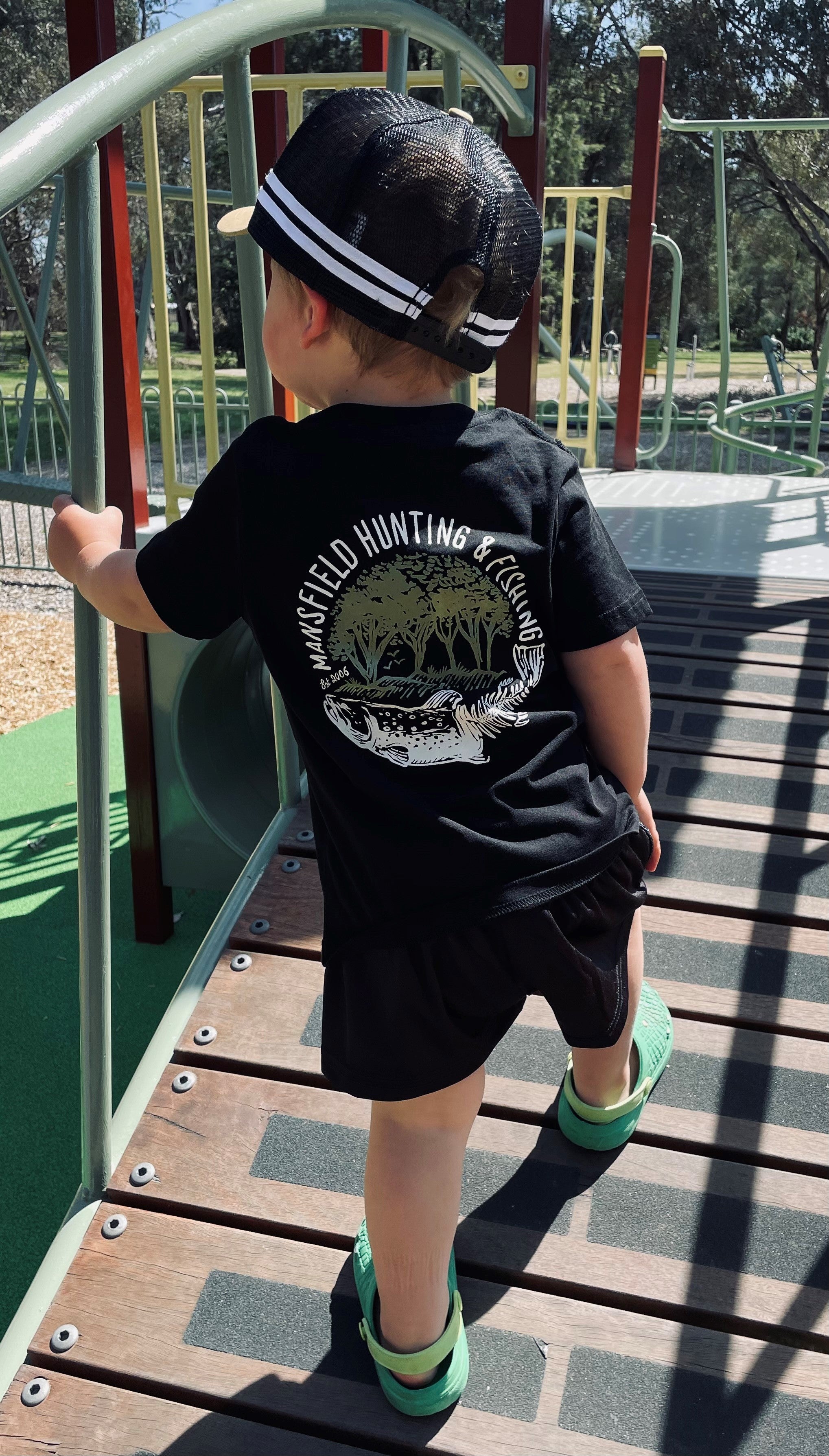 MHF Kids Black Footy Shorts - Side Zip Pockets -  - Mansfield Hunting & Fishing - Products to prepare for Corona Virus