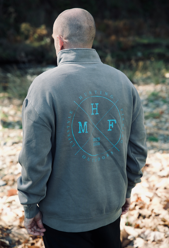 MHF Mens Lifestyle Relax Faded Half Zip Jumper - - Mansfield Hunting & Fishing - Products to prepare for Corona Virus