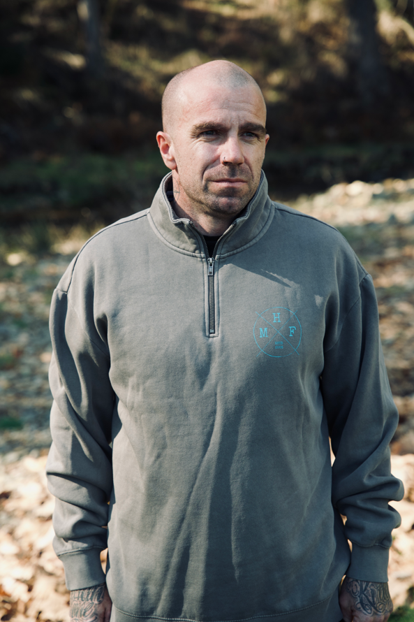 MHF Mens Lifestyle Relax Faded Half Zip Jumper - - Mansfield Hunting & Fishing - Products to prepare for Corona Virus