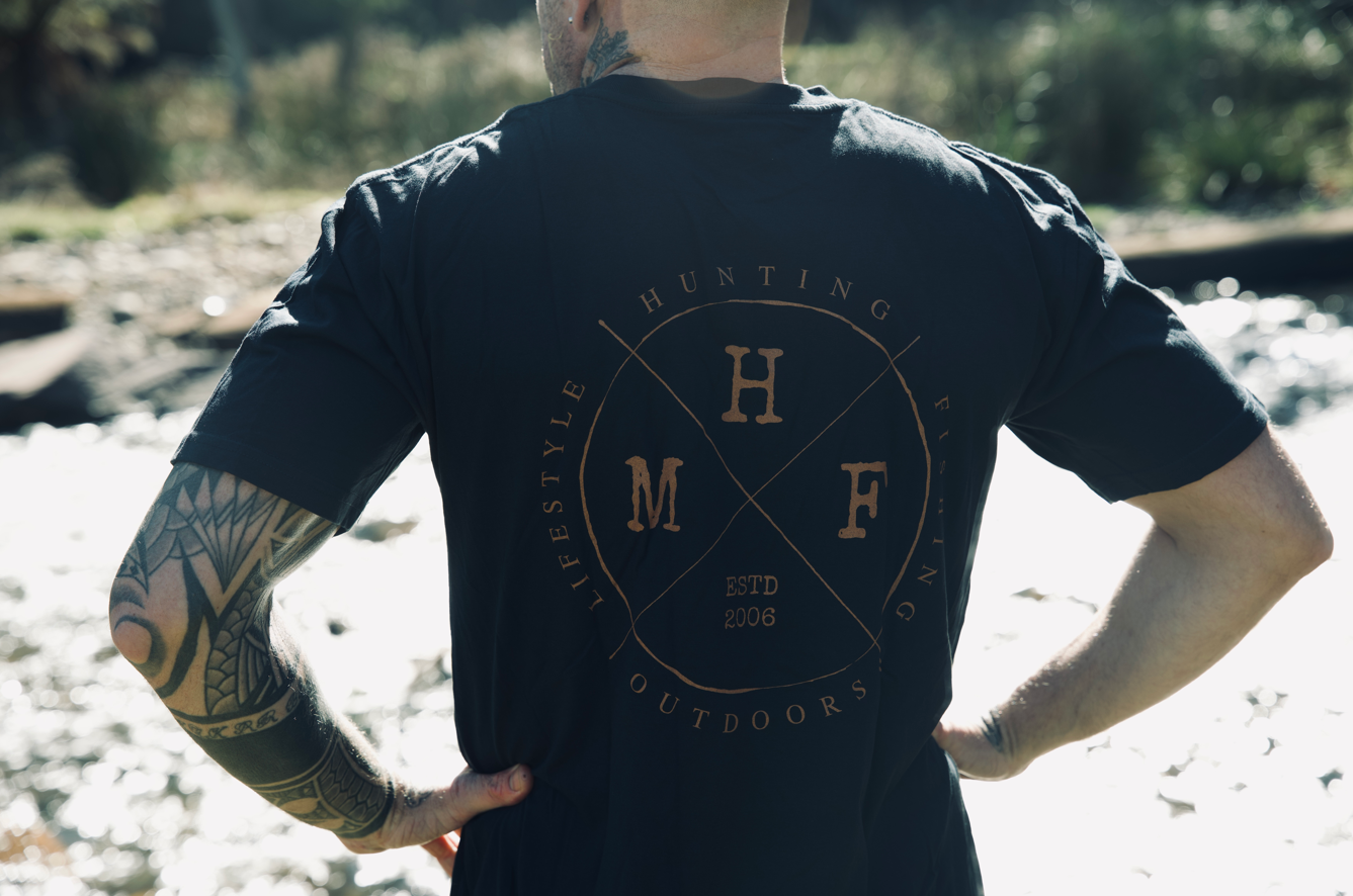 MHF Lifestyle Tee - Navy - XS / NAVY - Mansfield Hunting & Fishing - Products to prepare for Corona Virus