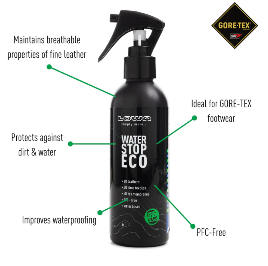 Lowa Water Stop Eco - 200ml Spray Bottle -  - Mansfield Hunting & Fishing - Products to prepare for Corona Virus