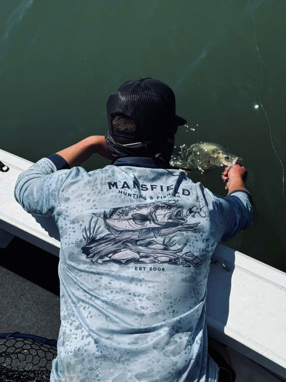MHF Outdoors Fishing Shirt UV 50+ - Blue - - Mansfield Hunting & Fishing - Products to prepare for Corona Virus