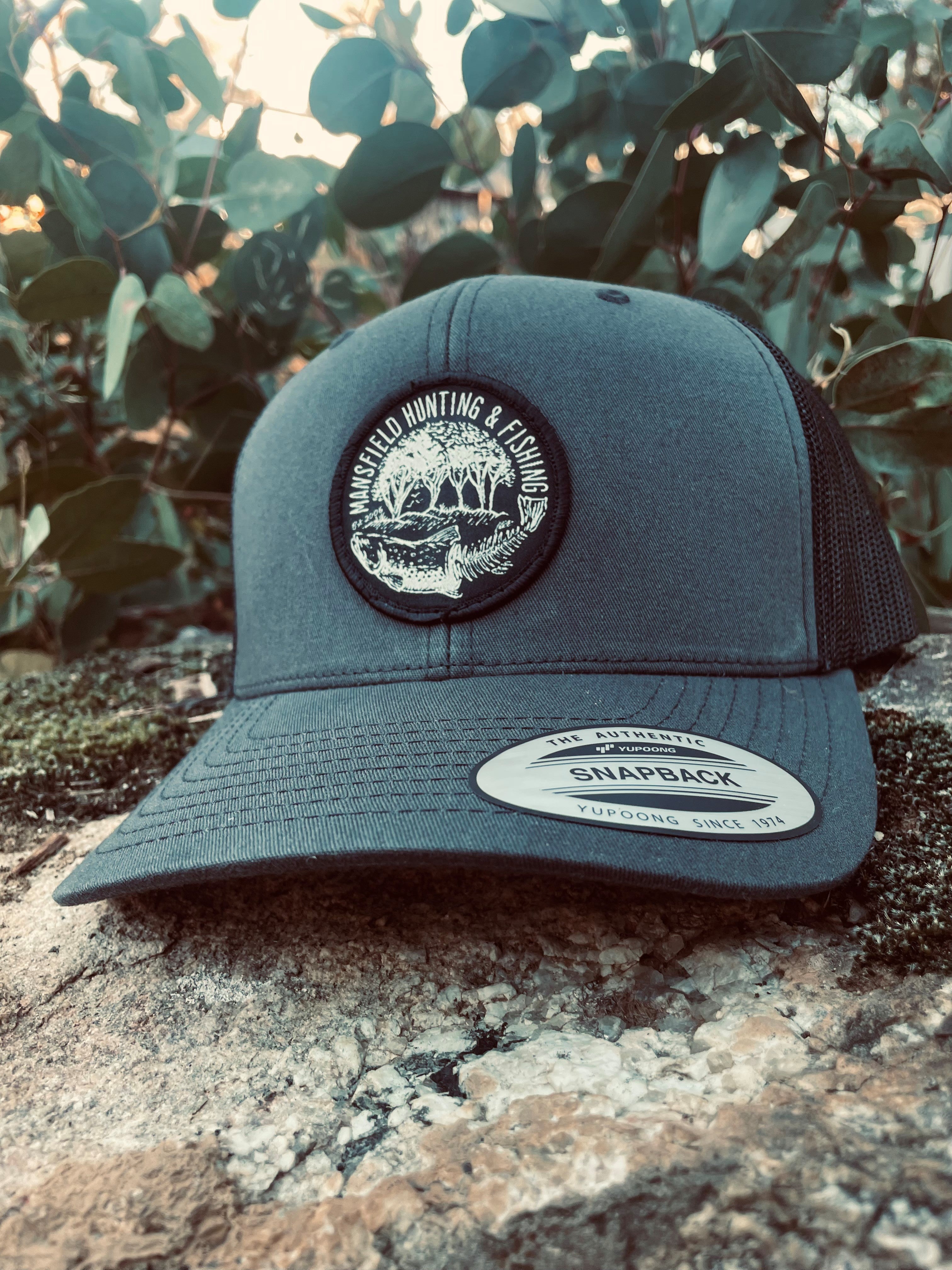 MHF Skeleton Trout Trucker Cap - Grey/Black - - Mansfield Hunting & Fishing - Products to prepare for Corona Virus