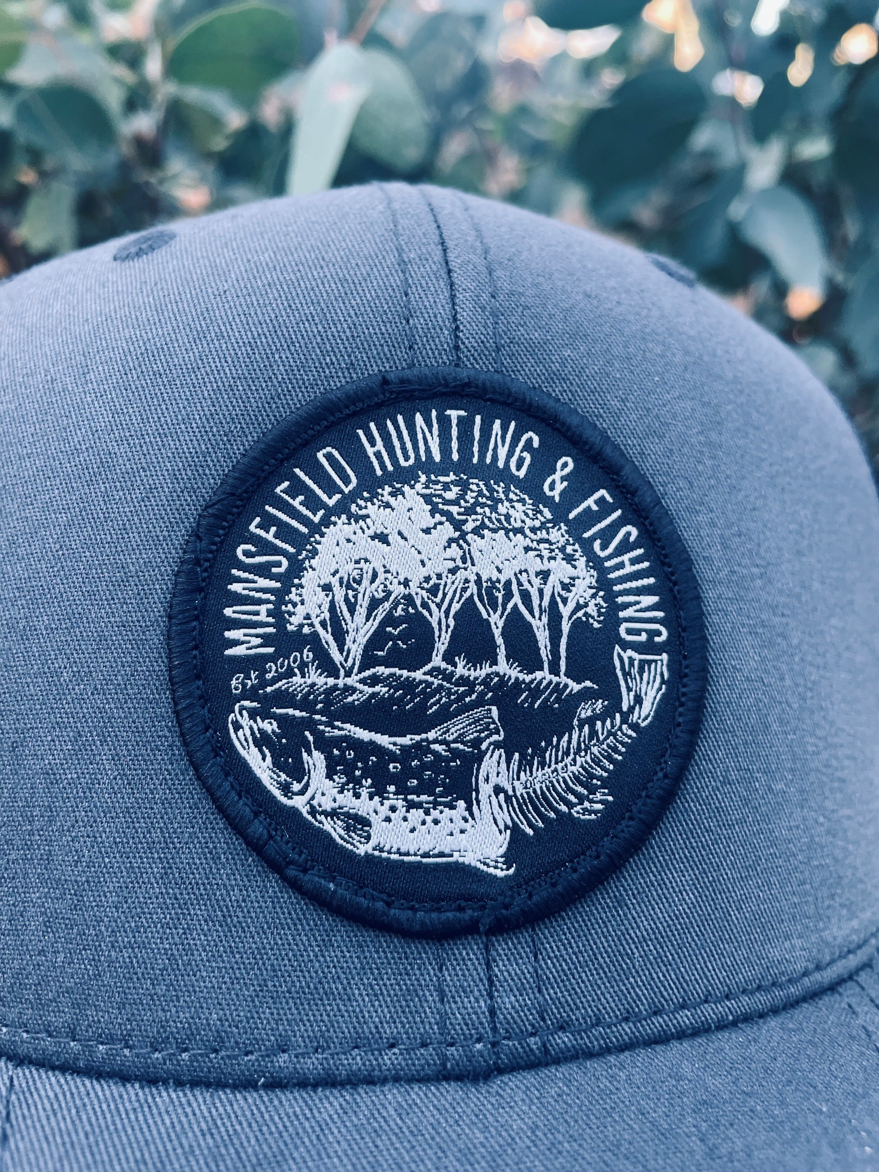 MHF Skeleton Trout Trucker Cap - Grey/Black - - Mansfield Hunting & Fishing - Products to prepare for Corona Virus