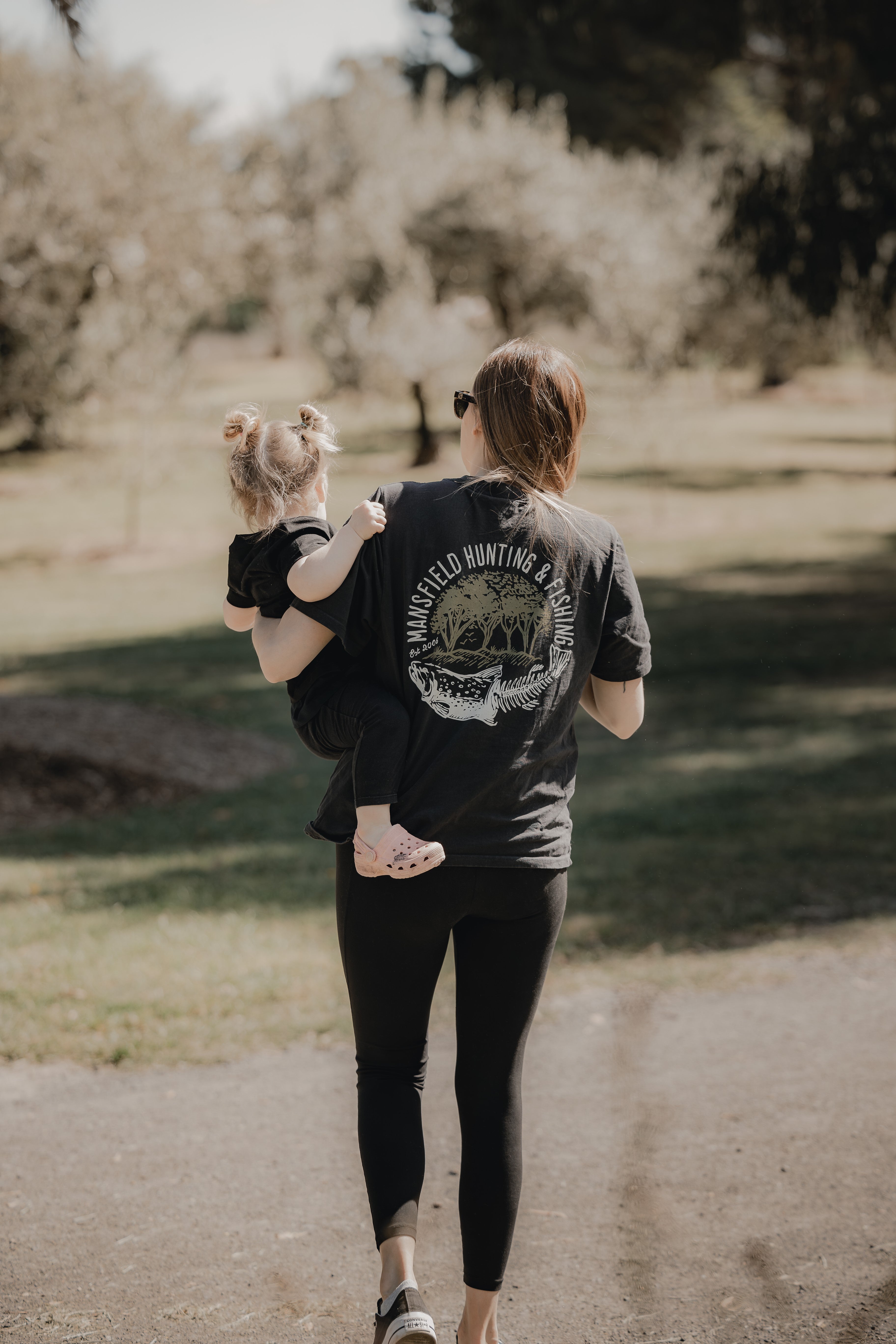 MHF Womens Skeleton Trout T-Shirt - Faded Black - - Mansfield Hunting & Fishing - Products to prepare for Corona Virus