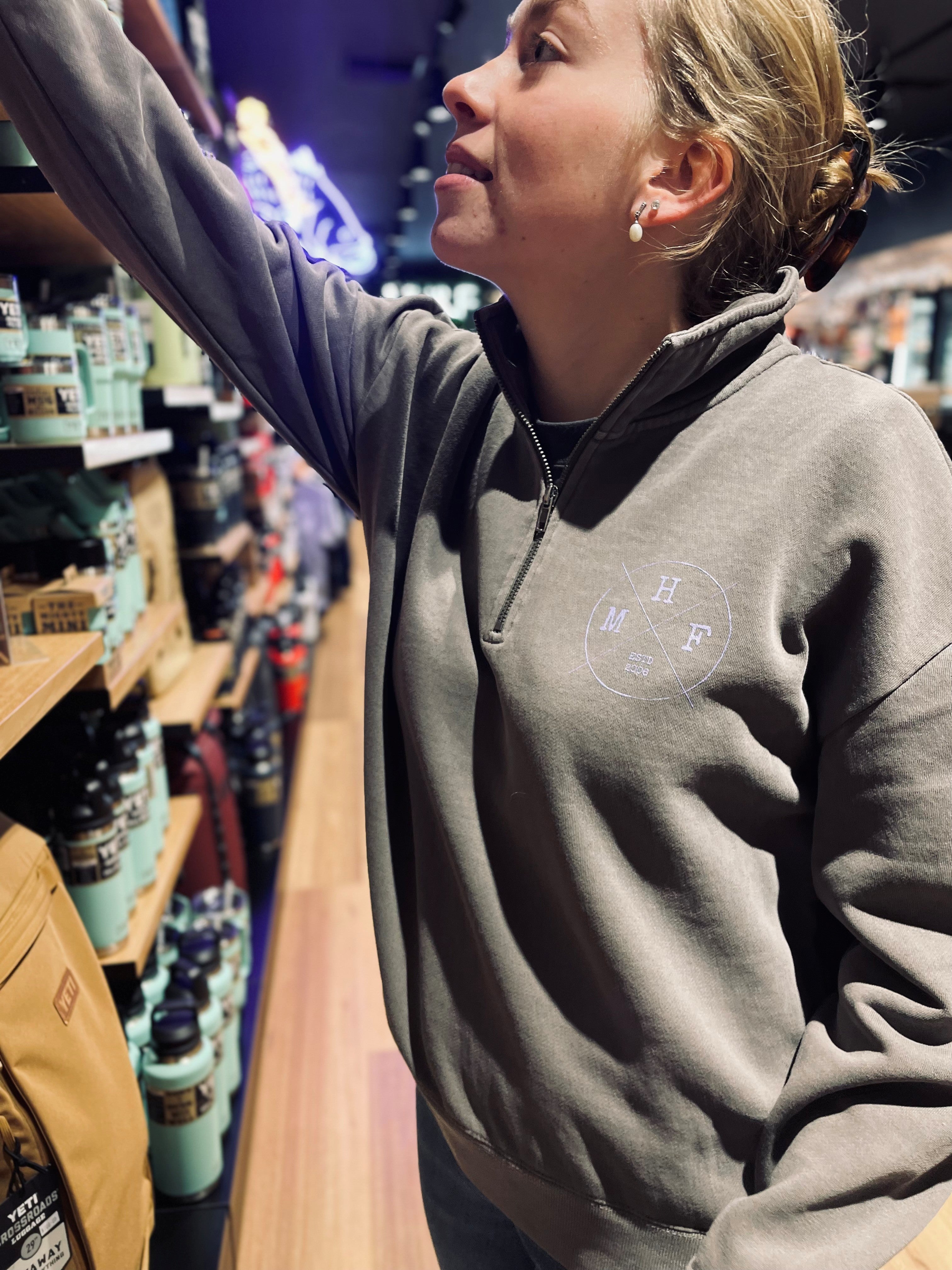MHF Womens Lifestyle Relax Faded Half Zip Jumper - - Mansfield Hunting & Fishing - Products to prepare for Corona Virus