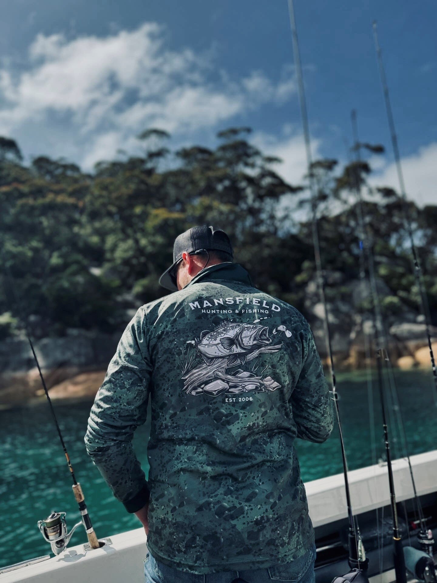 MHF Outdoors Fishing Shirt UV 50+ - Green - - Mansfield Hunting & Fishing - Products to prepare for Corona Virus