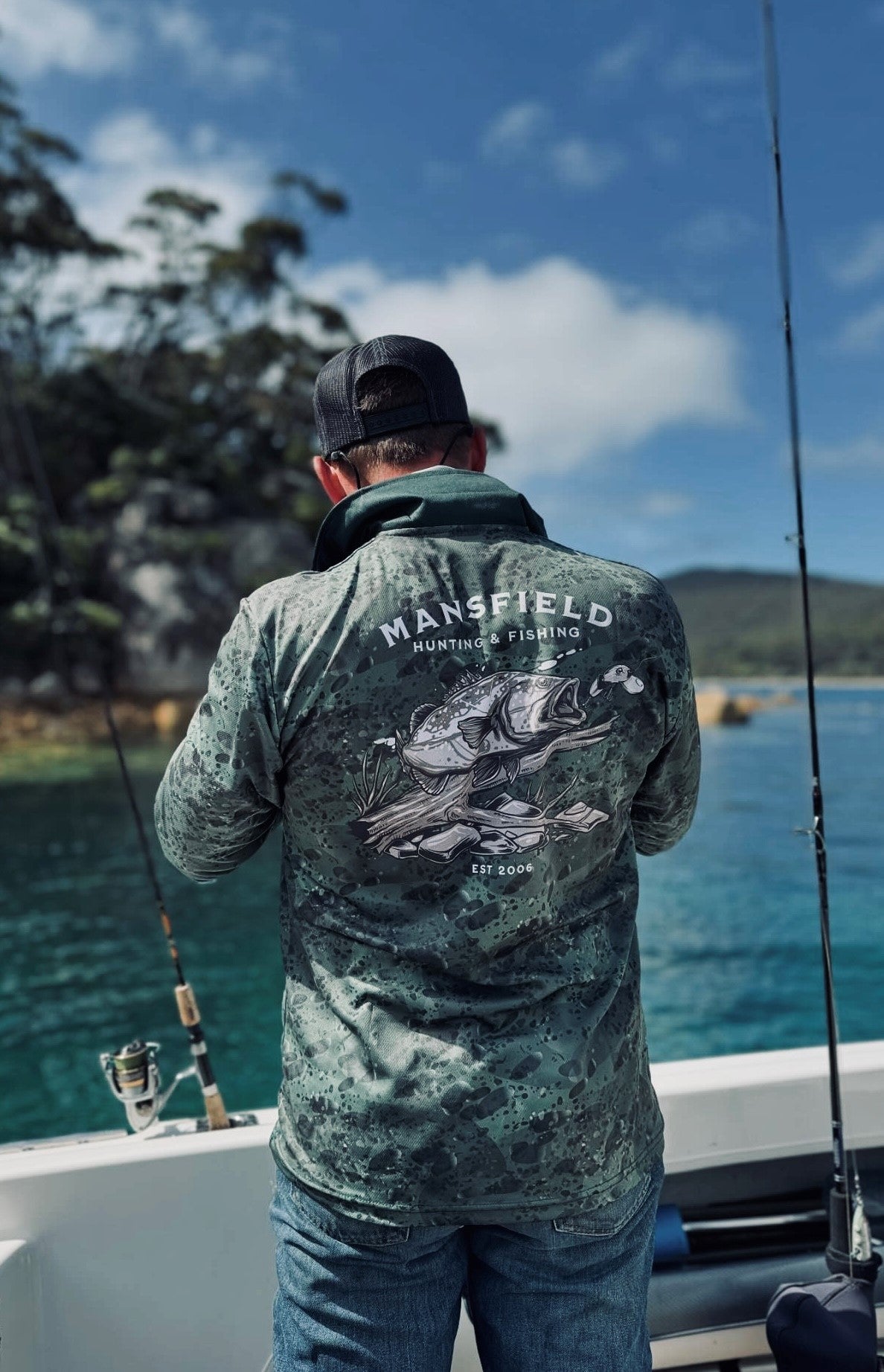 MHF Outdoors Fishing Shirt UV 50+ - Green - - Mansfield Hunting & Fishing - Products to prepare for Corona Virus