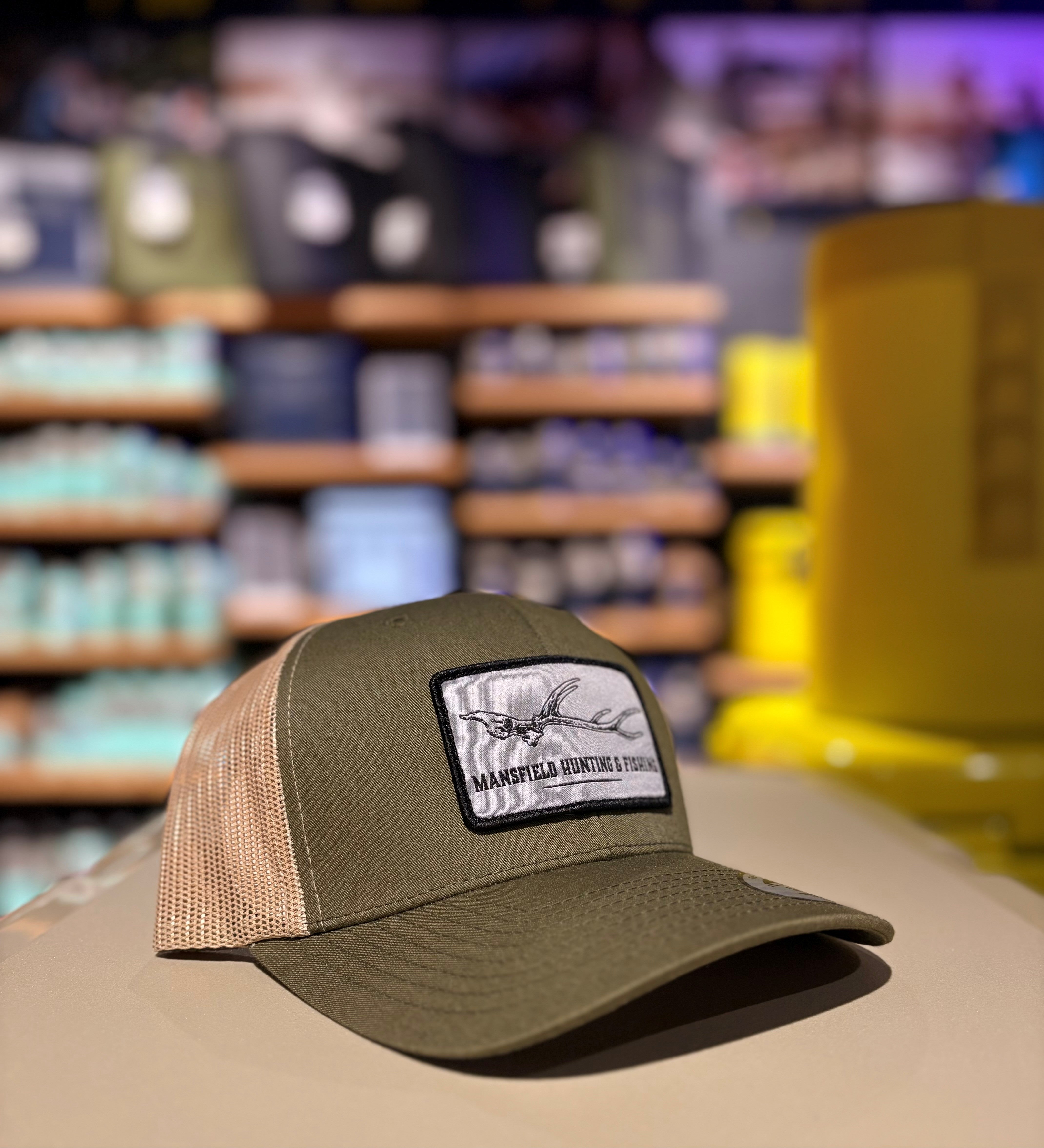 MHF Euro Skull Moss Green/Khaki Cap - - Mansfield Hunting & Fishing - Products to prepare for Corona Virus