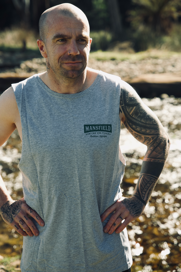 MHF Outdoors Singlet - Grey Marle - - Mansfield Hunting & Fishing - Products to prepare for Corona Virus