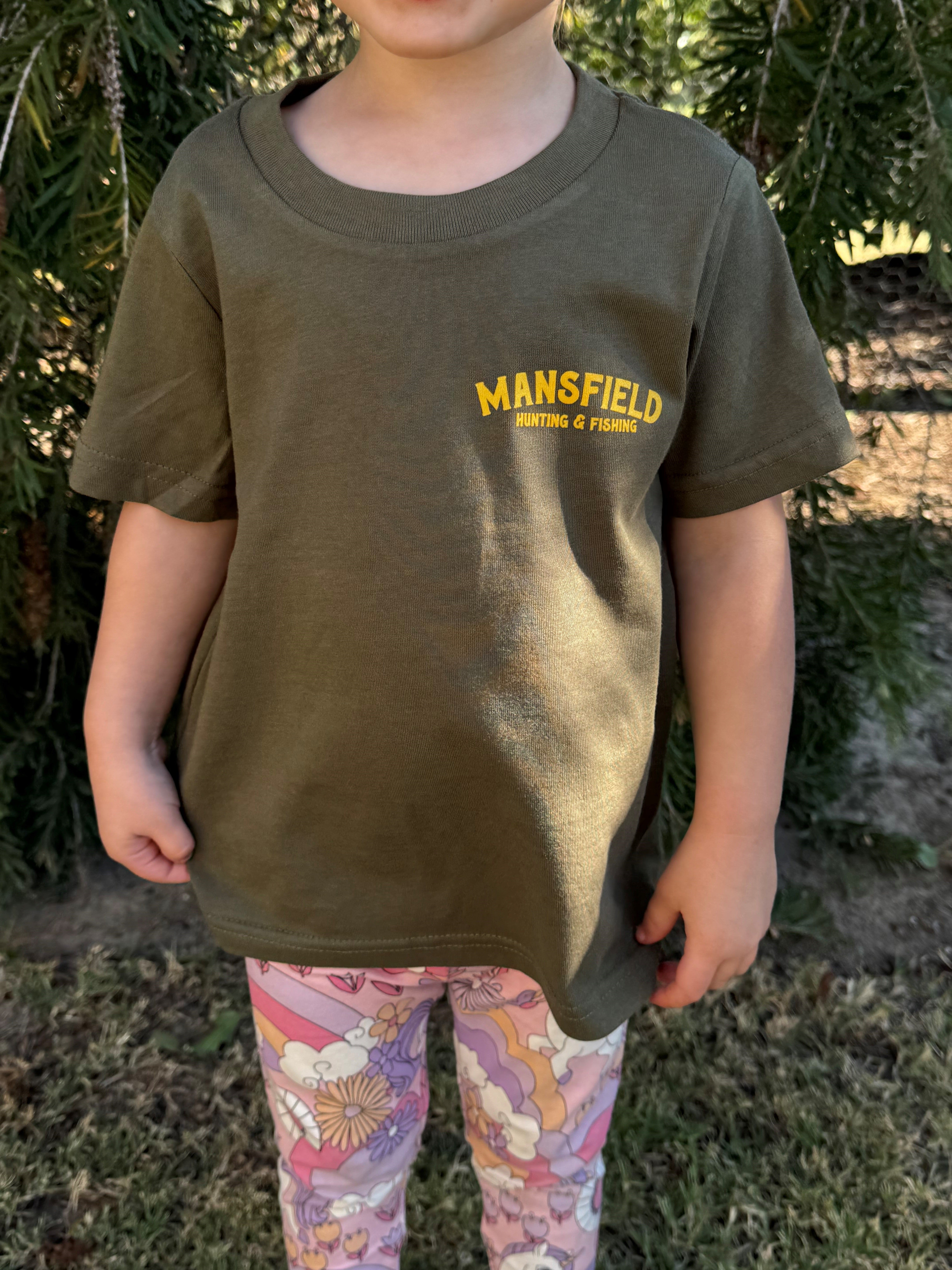 MHF Kids Duck Dog T-Shirt - Limited Edition - Army Green - - Mansfield Hunting & Fishing - Products to prepare for Corona Virus