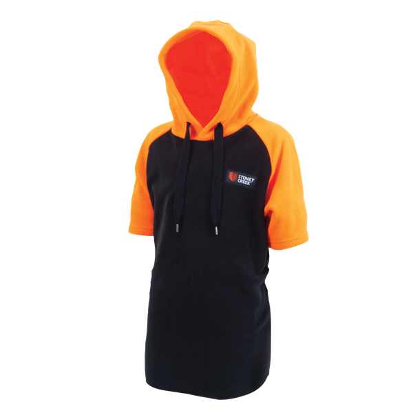 Stoney Creek Hooded Bush Tee - Black/Orange - S / BLACK/ORANGE - Mansfield Hunting & Fishing - Products to prepare for Corona Virus