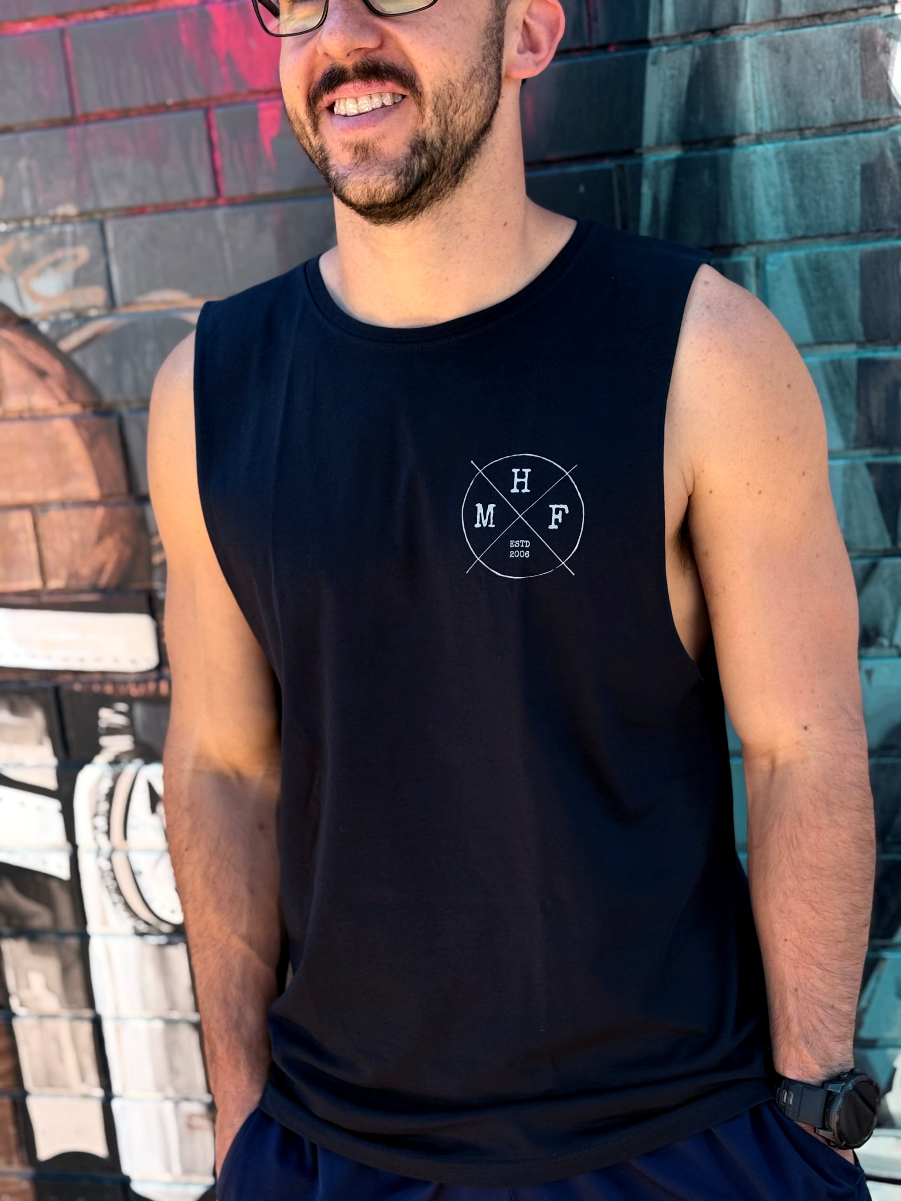 MHF Barnard Lifestyle Singlet - Navy - XS / NAVY - Mansfield Hunting & Fishing - Products to prepare for Corona Virus