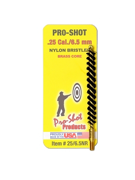 Pro-Shot 25 Cal/6.5 Nylon Rifle Brush -  - Mansfield Hunting & Fishing - Products to prepare for Corona Virus