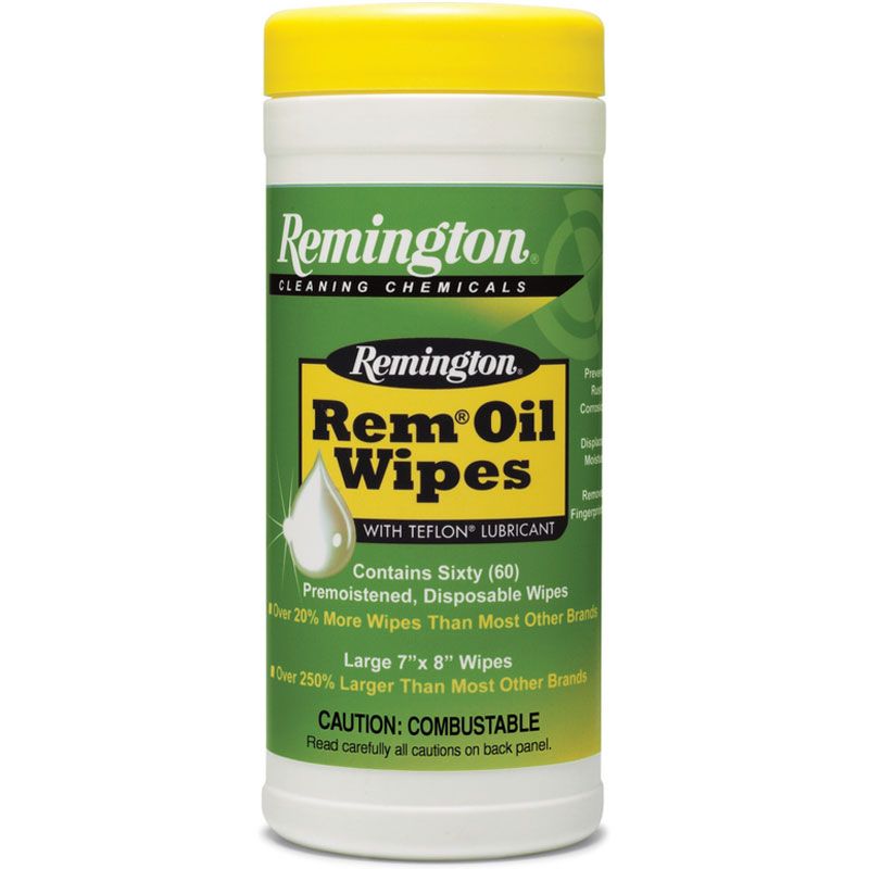 Remington Rem Oil Gun Wipes 60 Pack - - Mansfield Hunting & Fishing - Products to prepare for Corona Virus