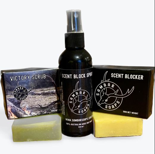 Sambar Soaps Scent Blocker Pack - - Mansfield Hunting & Fishing - Products to prepare for Corona Virus