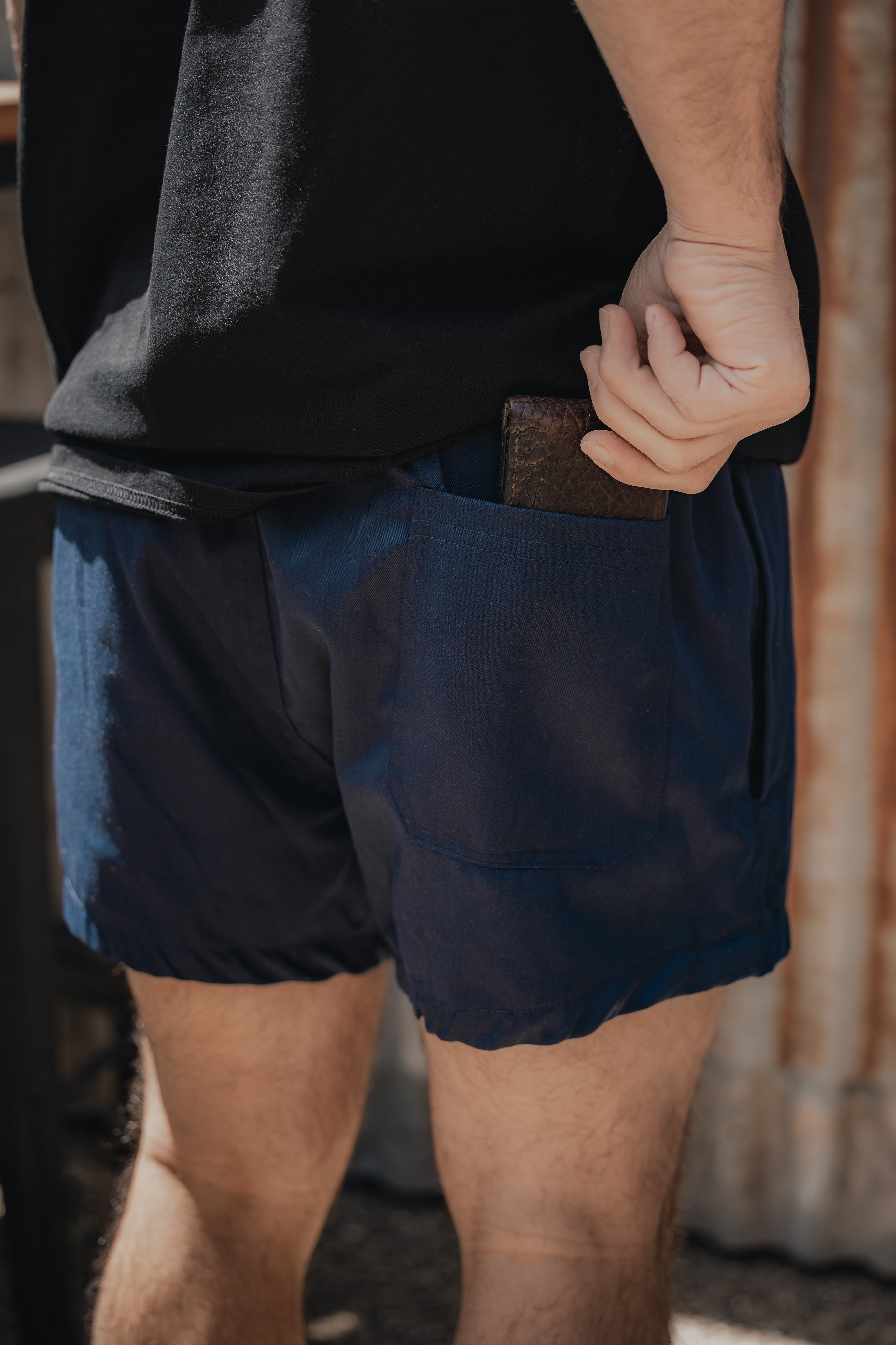 MHF Outdoors Cotton Footy Shorts - Navy - - Mansfield Hunting & Fishing - Products to prepare for Corona Virus