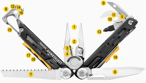 Leatherman Signal Camping Multi-Tool - Black - - Mansfield Hunting & Fishing - Products to prepare for Corona Virus