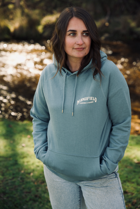 MHF Mens Sign Post Relax Fit Hoodie - Mineral - - Mansfield Hunting & Fishing - Products to prepare for Corona Virus