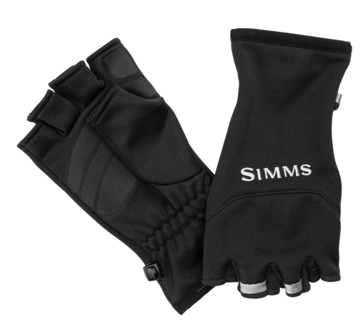 Simms Freestone Half-Finger Glove - M / BLACK - Mansfield Hunting & Fishing - Products to prepare for Corona Virus