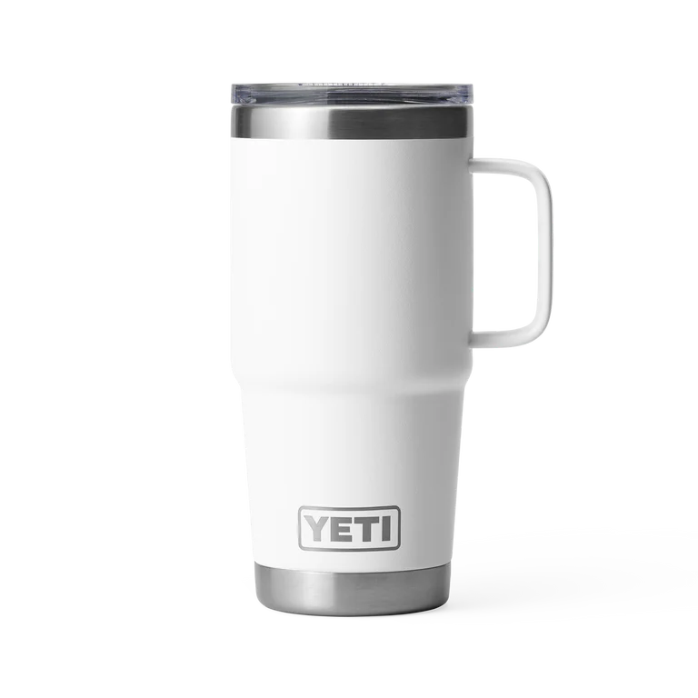 Yeti 20oz Travel Mug with StrongHold Lid (591ml) - 20OZ / WHITE - Mansfield Hunting & Fishing - Products to prepare for Corona Virus