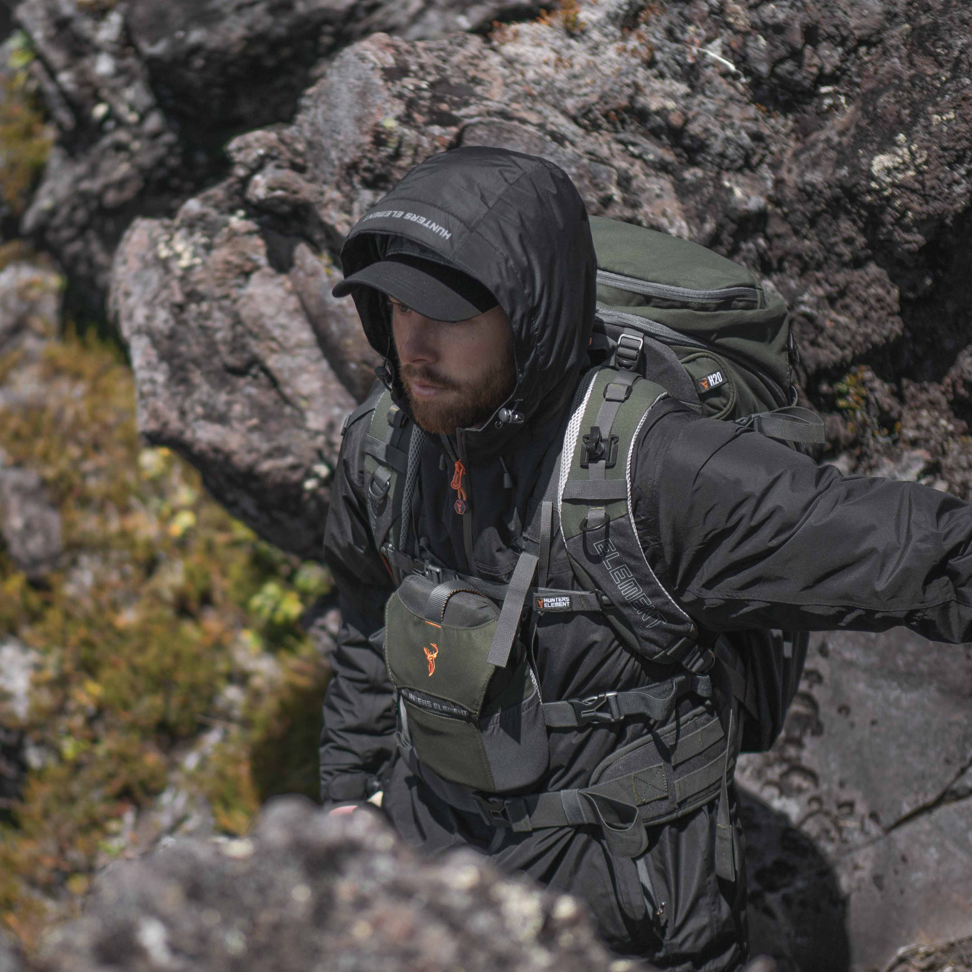 Hunters Element Sleet Jacket - Black - - Mansfield Hunting & Fishing - Products to prepare for Corona Virus