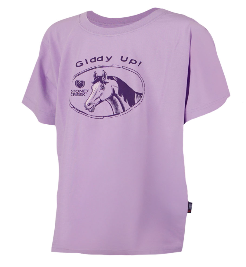 Stoney Creek Kids Giddy Up Tee - Purple - 2 / PURPLE - Mansfield Hunting & Fishing - Products to prepare for Corona Virus