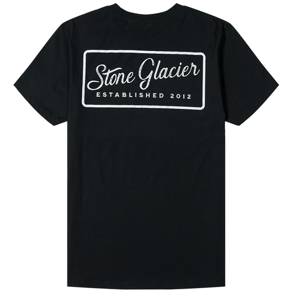 Stone Glacier Stamp Short Sleeve T-Shirt - LARGE / BLACK - Mansfield Hunting & Fishing - Products to prepare for Corona Virus
