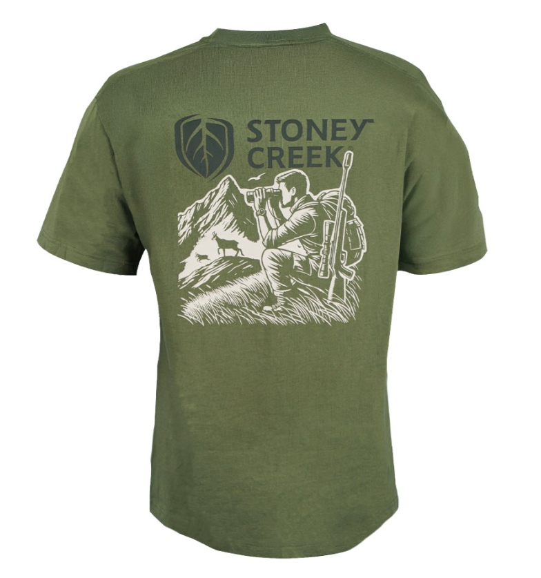 Stoney Creek Mens Glassing Tee - Olive - S / OLIVE - Mansfield Hunting & Fishing - Products to prepare for Corona Virus