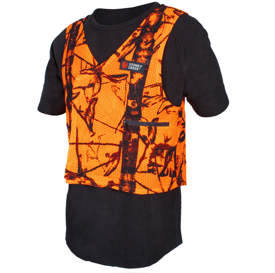 Stoney Creek Mesh Vest - M-L / BLAZE ORANGE - Mansfield Hunting & Fishing - Products to prepare for Corona Virus