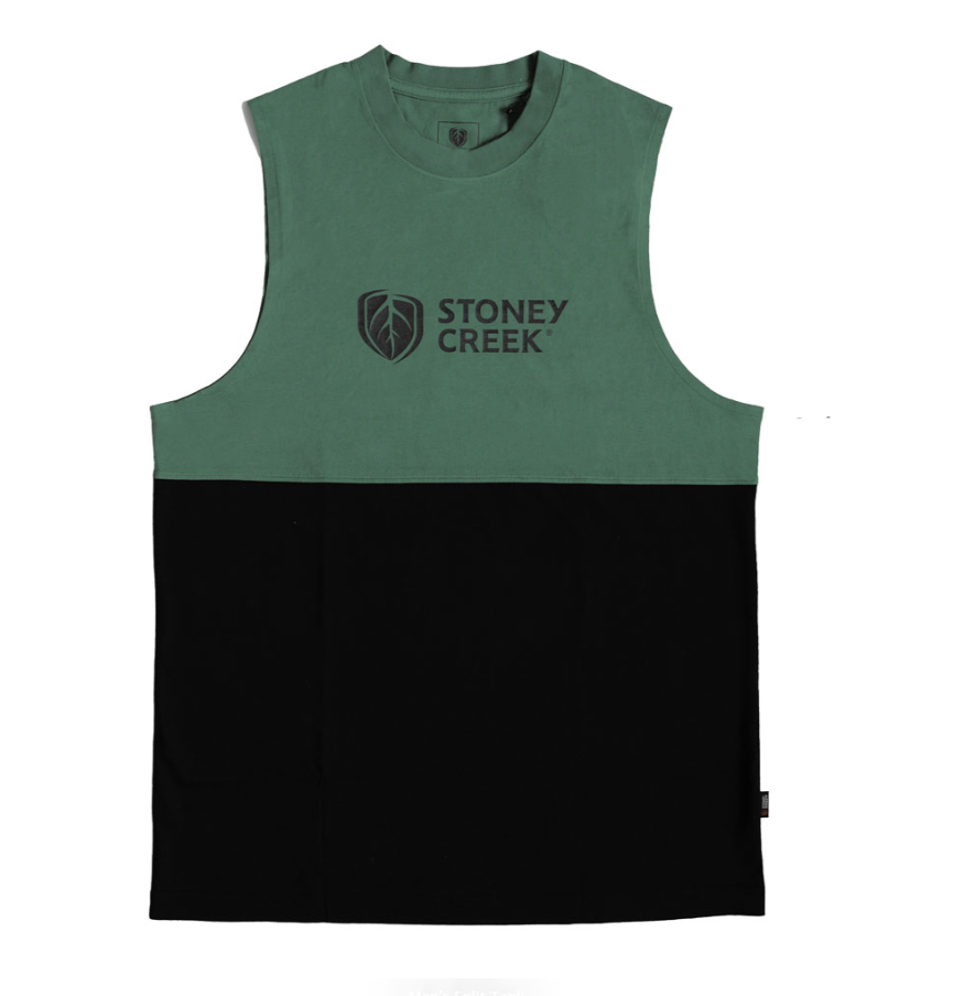 Stoney Creek Mens Split Tank - Green/Ivy - S / GREEN/IVY - Mansfield Hunting & Fishing - Products to prepare for Corona Virus