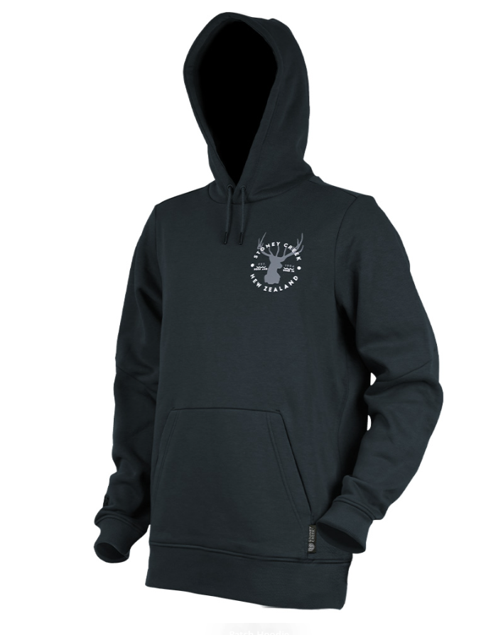 Stoney Creek Patch Hoodie - Charcoal - S / CHARCOAL - Mansfield Hunting & Fishing - Products to prepare for Corona Virus